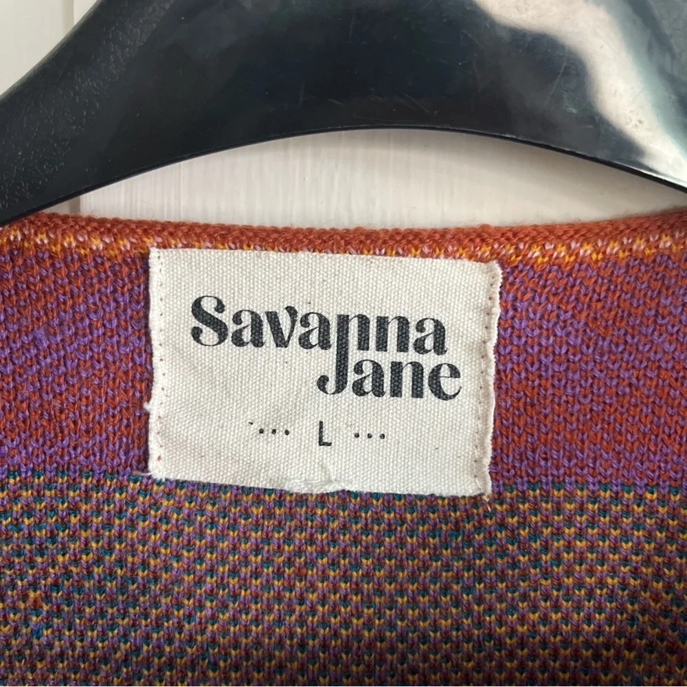 Savanna Jane Multicolor Patterned Cardigan - Picture 2 of 6